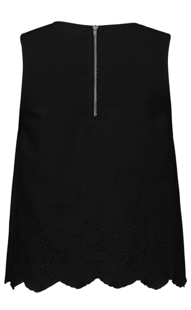 Global Funk Topp - Rihne Scallop-G - Black