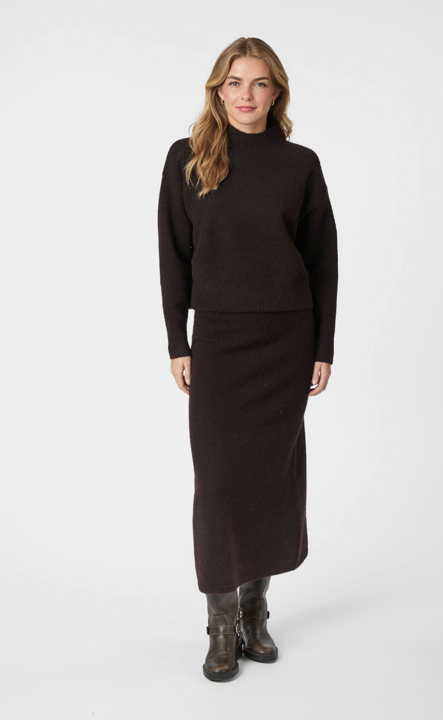 Neo Noir Bluse - Paulina - Dark Brown