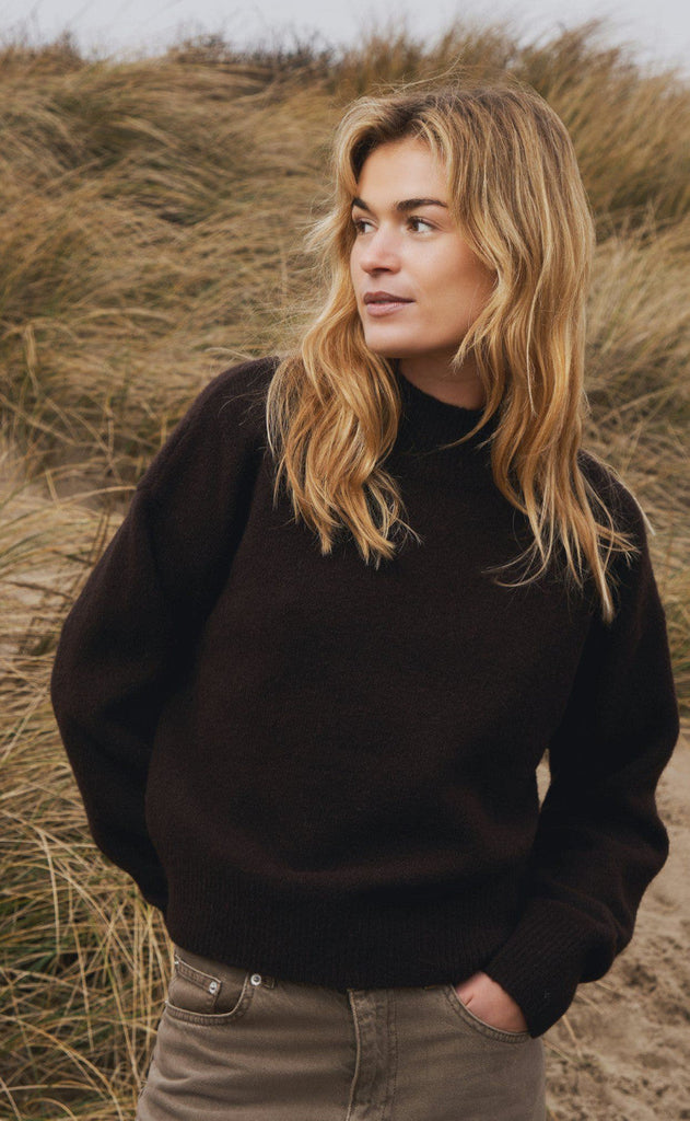 Neo Noir Bluse - Paulina - Dark Brown