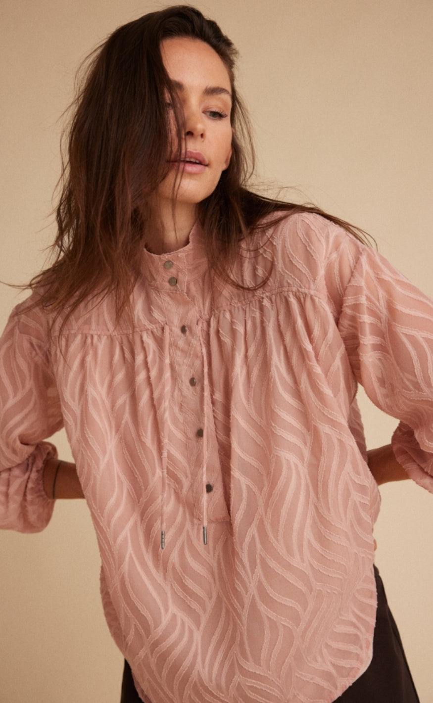One Two Luxzuz Bluse - Rosi - Lotus