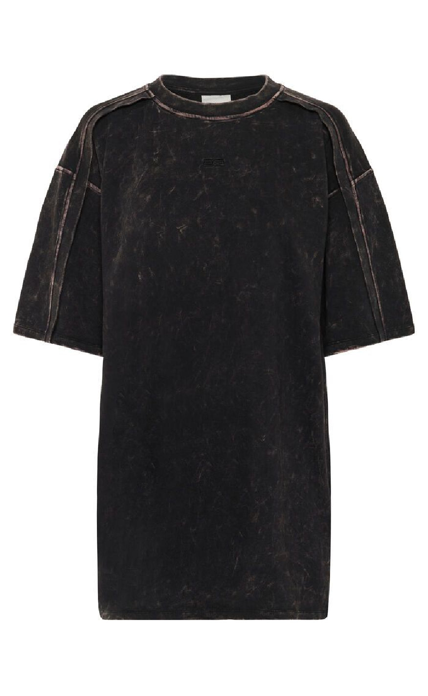 Gestuz T-shirt - Neia - Black Brown Washed