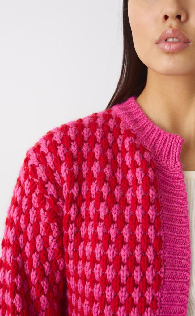 Noella Cardigan - Gio - Pink Red Mix