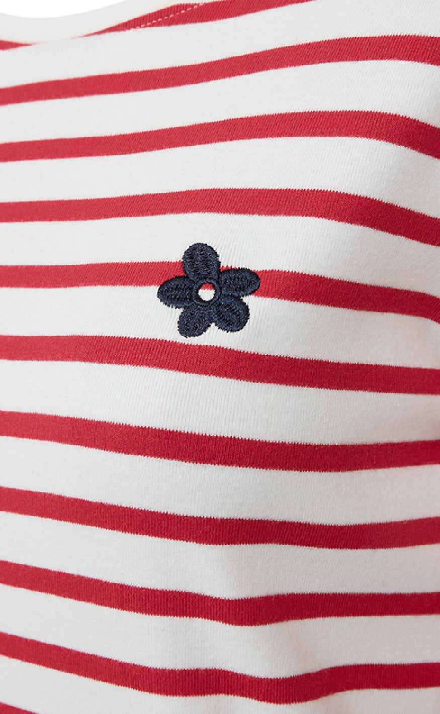 Freequent Bluse - Famila - Star Off-White w. True Red