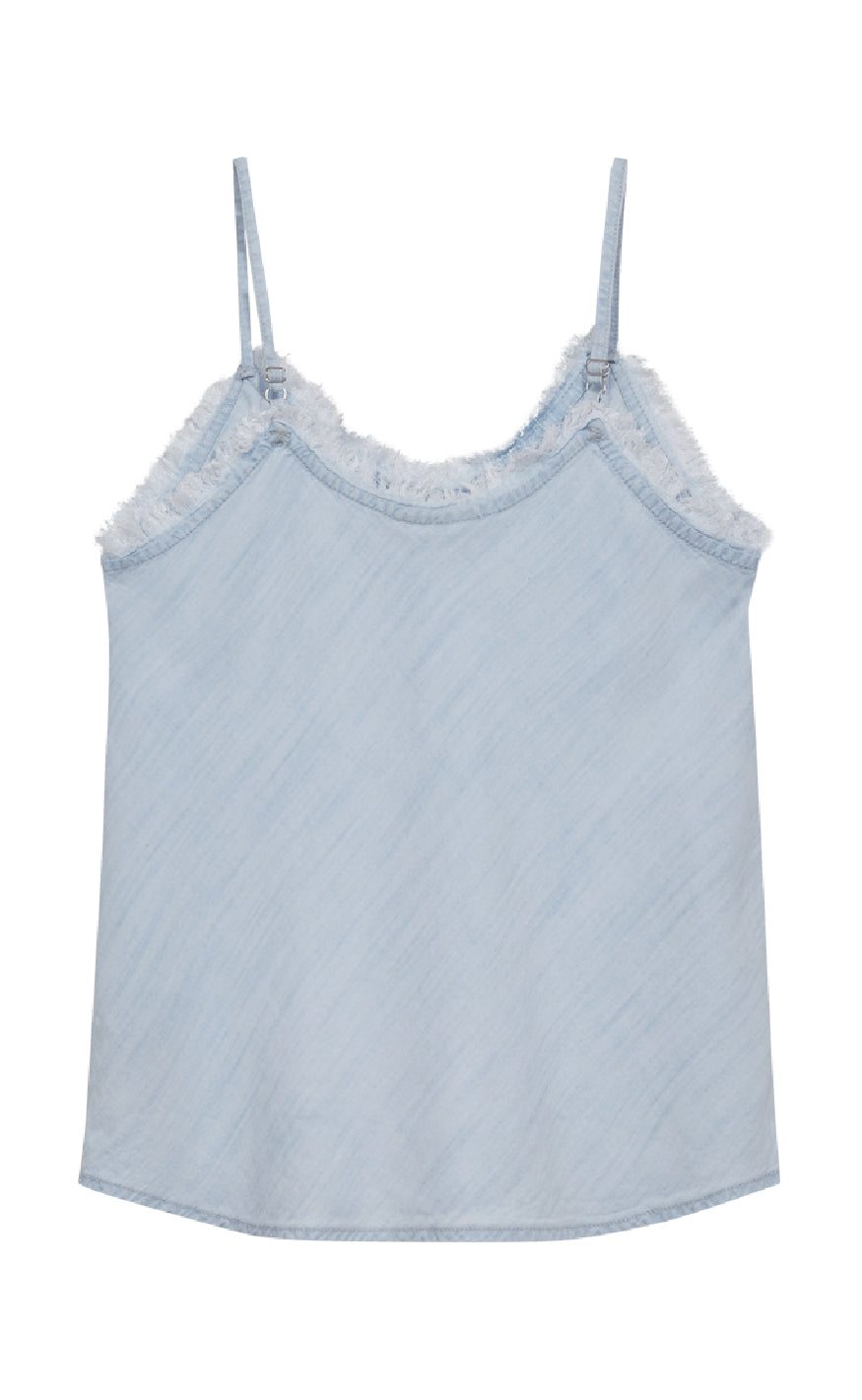 Freequent Topp - Renna - Light Blue Denim