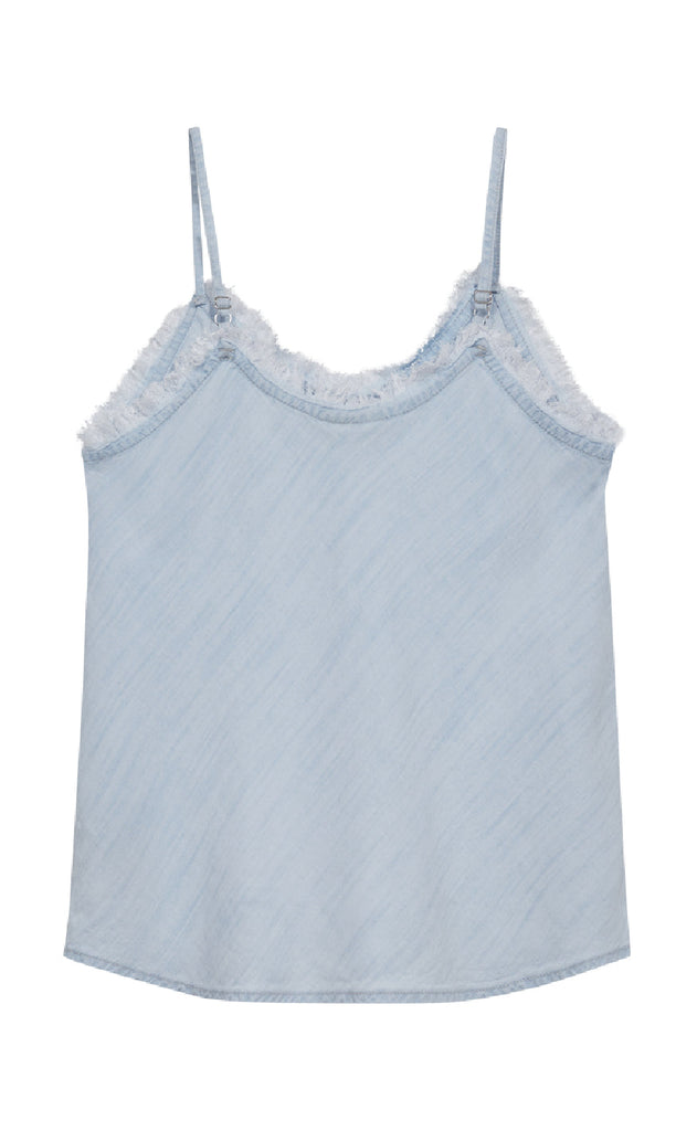 Freequent Topp - Renna - Light Blue Denim