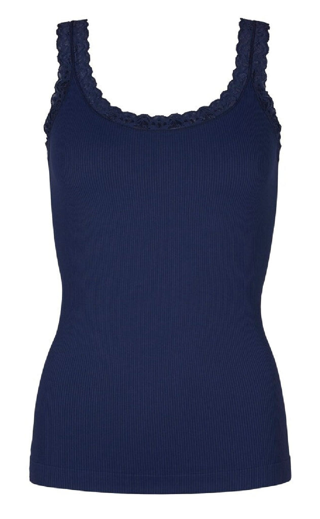 Tim & Simonsen Topp - Frida Rib - Blu