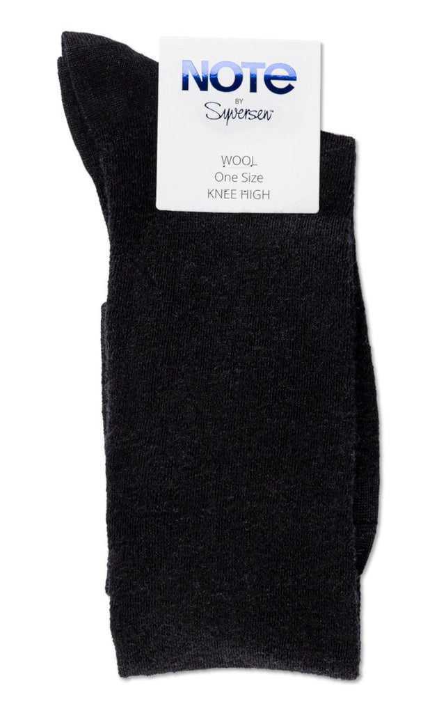Oroblu Strømper - Note Flat Knit Wool Knee High - Black
