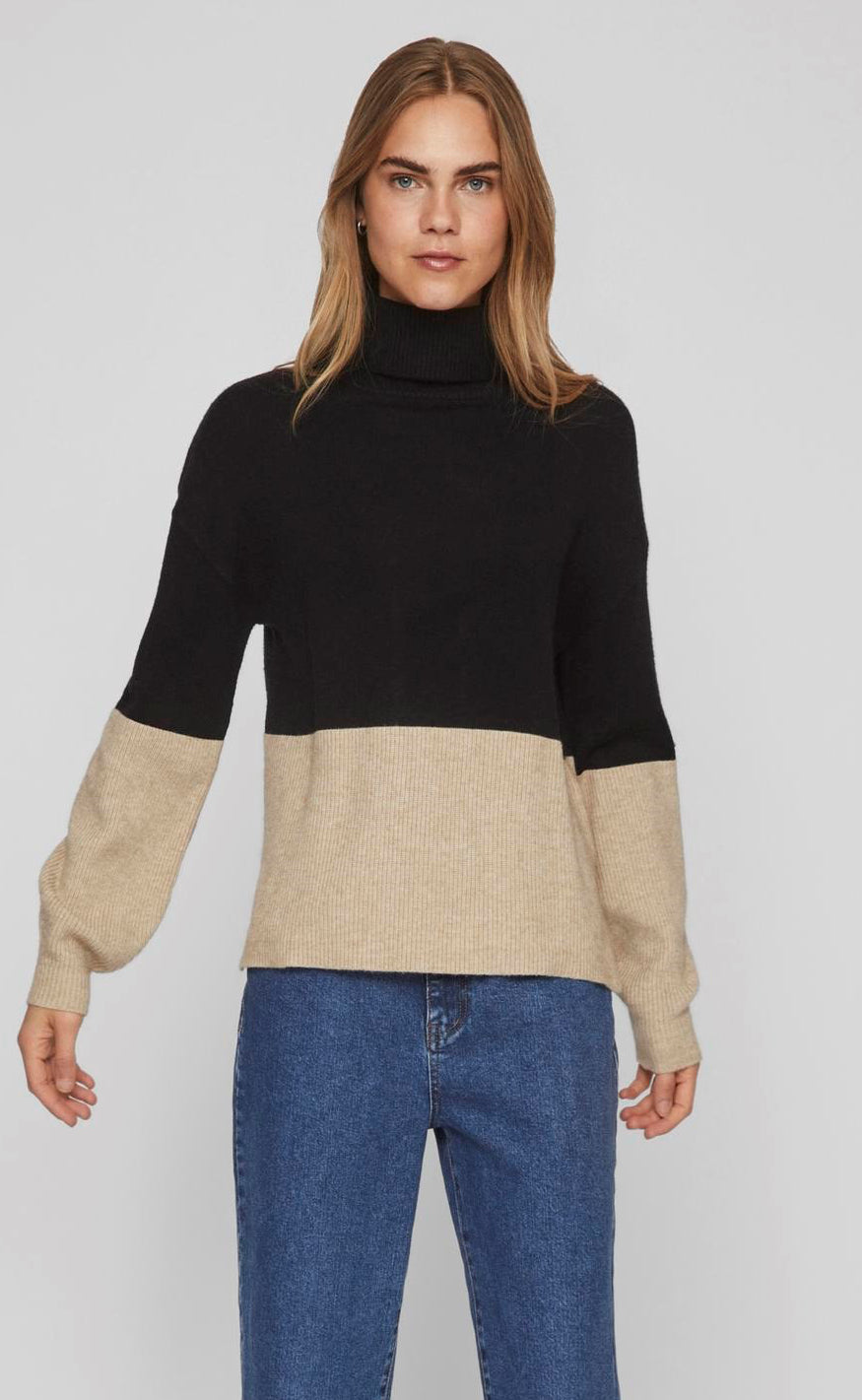 VILA GenserGenser - Ril Blocking Roll - Black/Natural