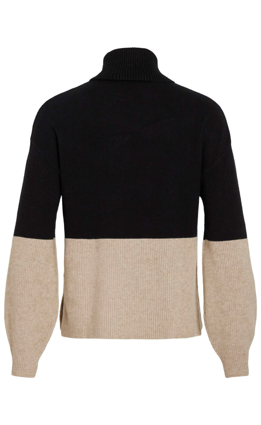 VILA GenserGenser - Ril Blocking Roll - Black/Natural