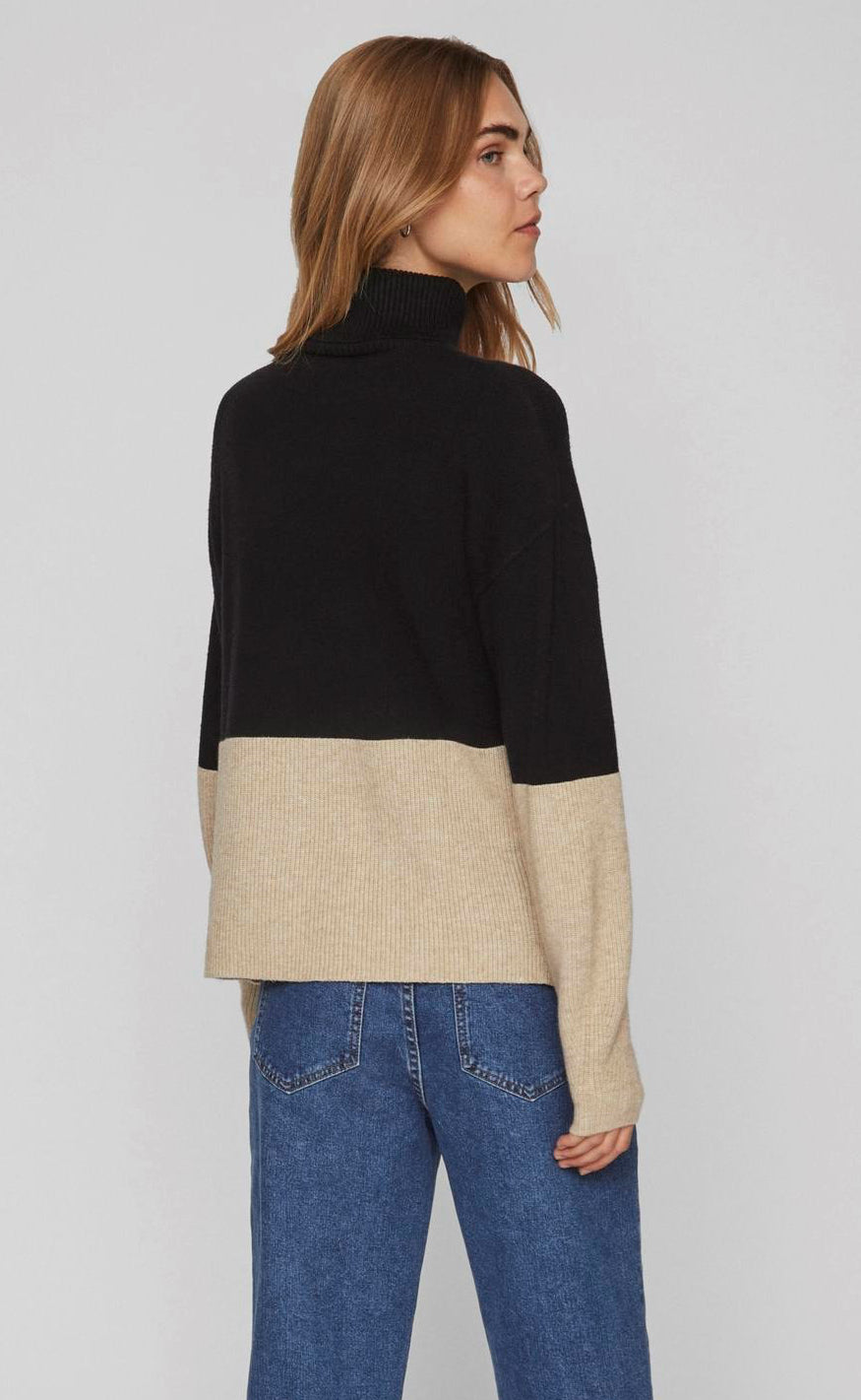VILA GenserGenser - Ril Blocking Roll - Black/Natural