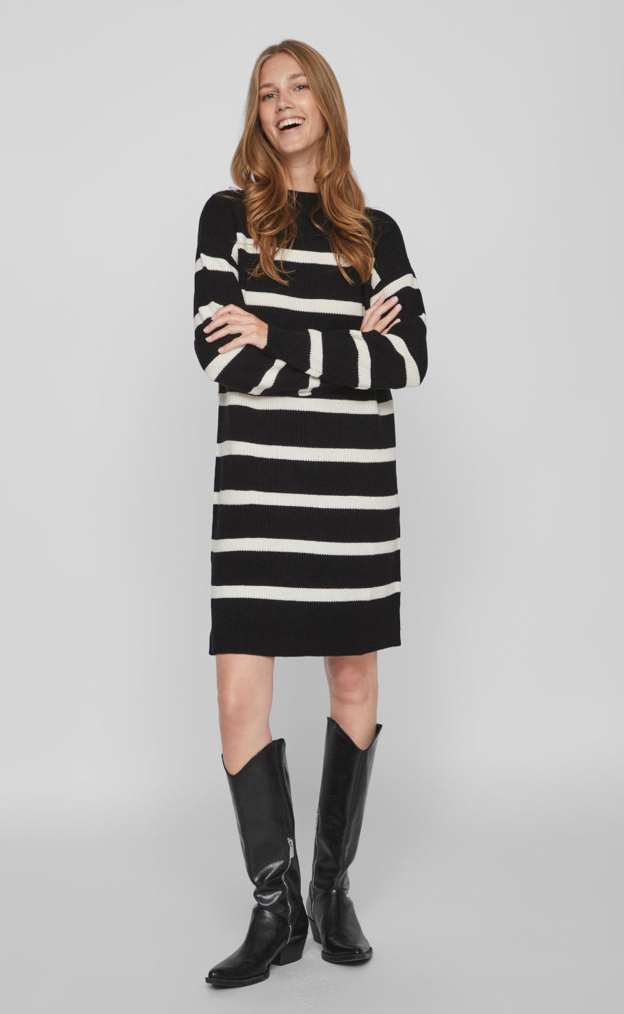 VILA Kjole - Ril - Black/White