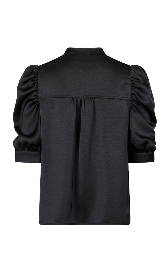 Neo Noir Bluse - Roella Heavy Sateen - Black