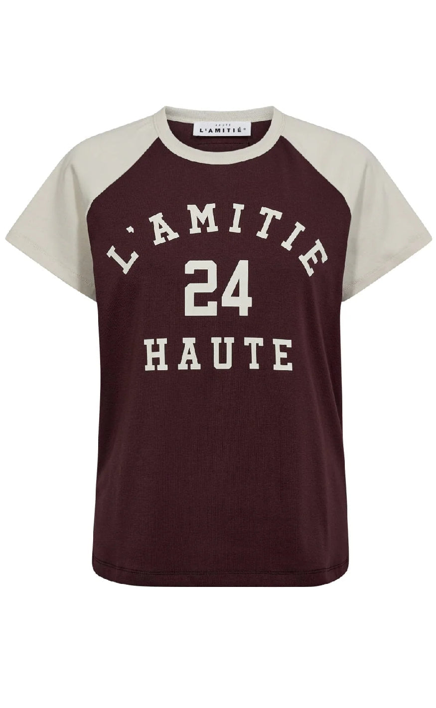 Haute L'Amitié T-Shirt  - Neckline College  - Amarone