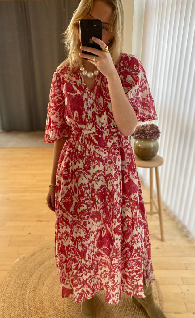 Love & Divine Kjole - Love1340-1 - Red Ethnic