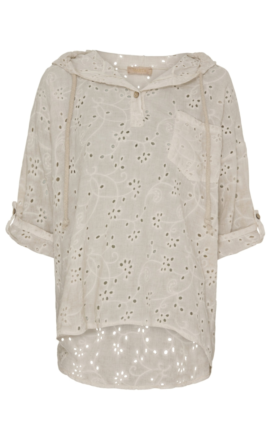 Marta Du Chateau Bluse - 55656 Romana - Beige Cold Wash