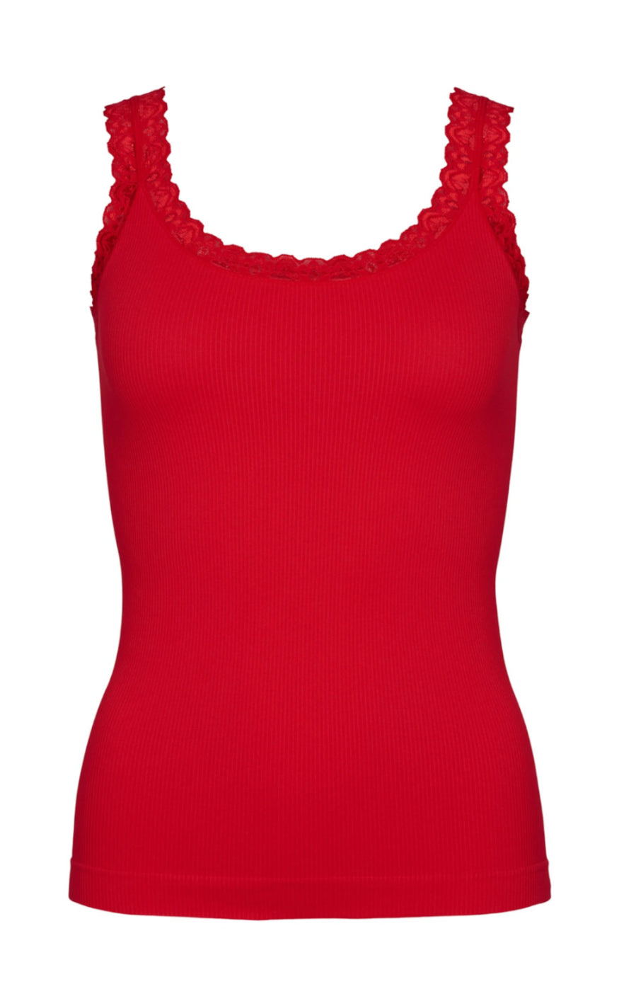 Tim & Simonsen Topp - Frida Rib - Rosso