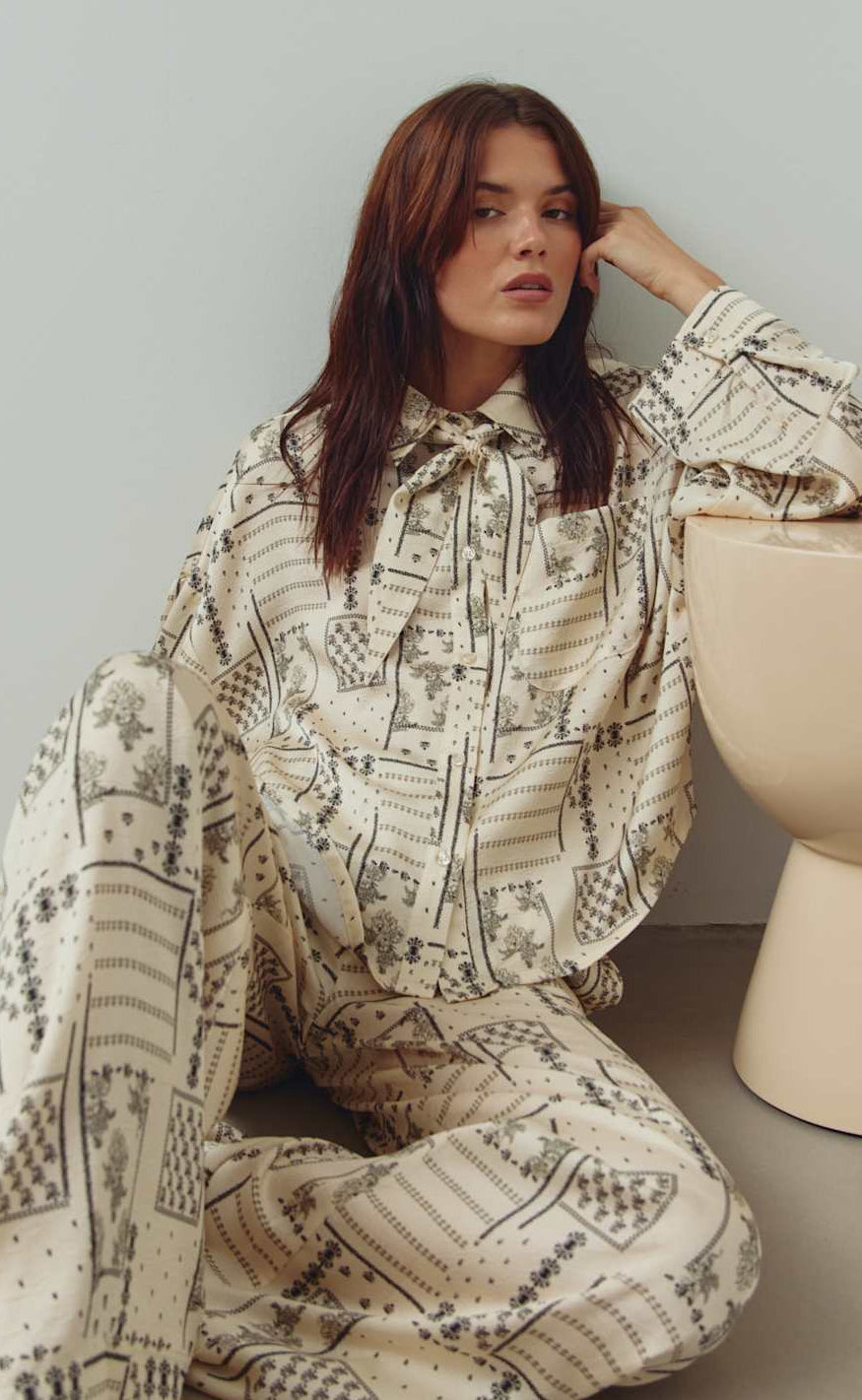 Noella Skjorte - Lirinnah - Dolly Ivory Print
