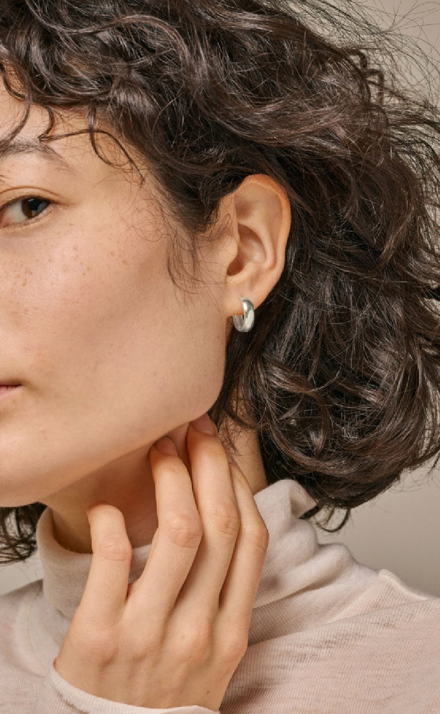 Enamel Copenhagen Øreringer - Classic 15 mm - Silver Colour