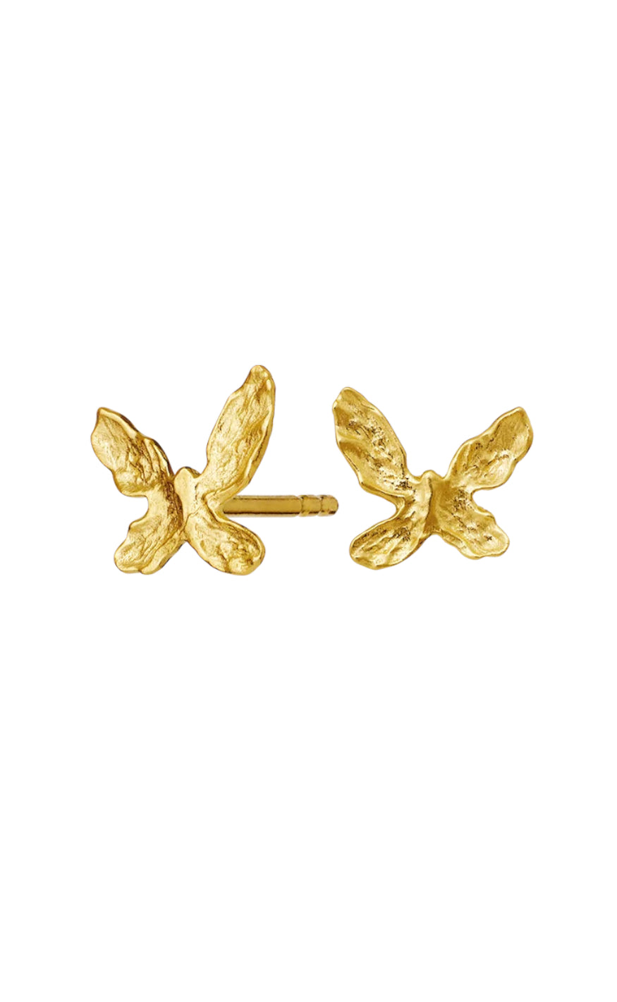 Maanesten Øreringer - Lavender - Gold Colour