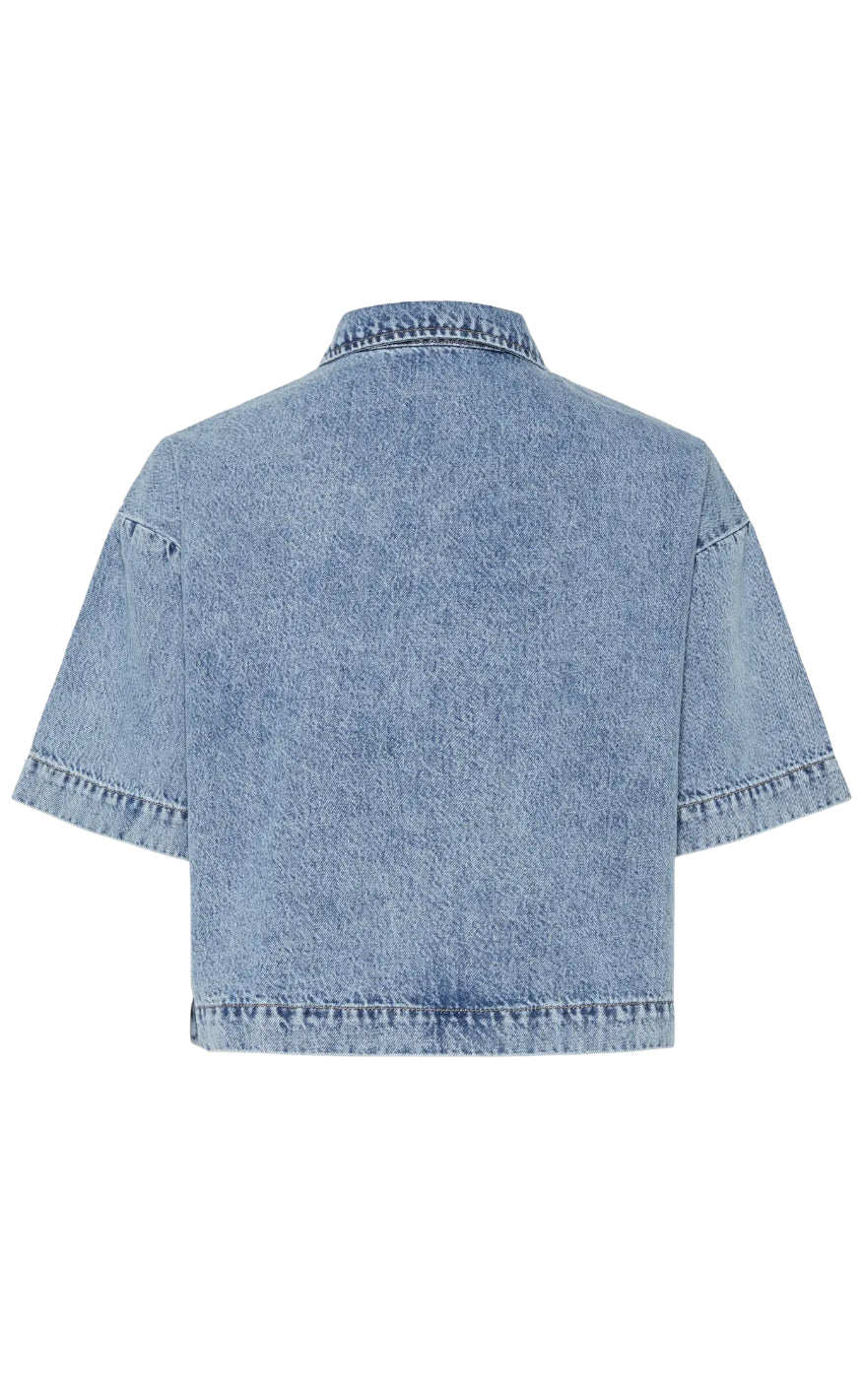 Pieces Skjorte - Kenya - Medium Blue Denim