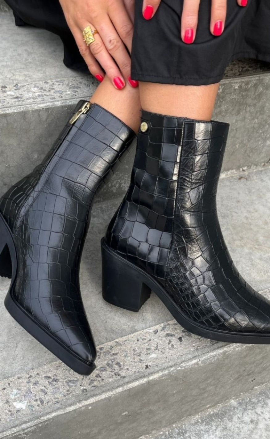 Copenhagen Shoes Støvler -  CPH Original - Black Croco