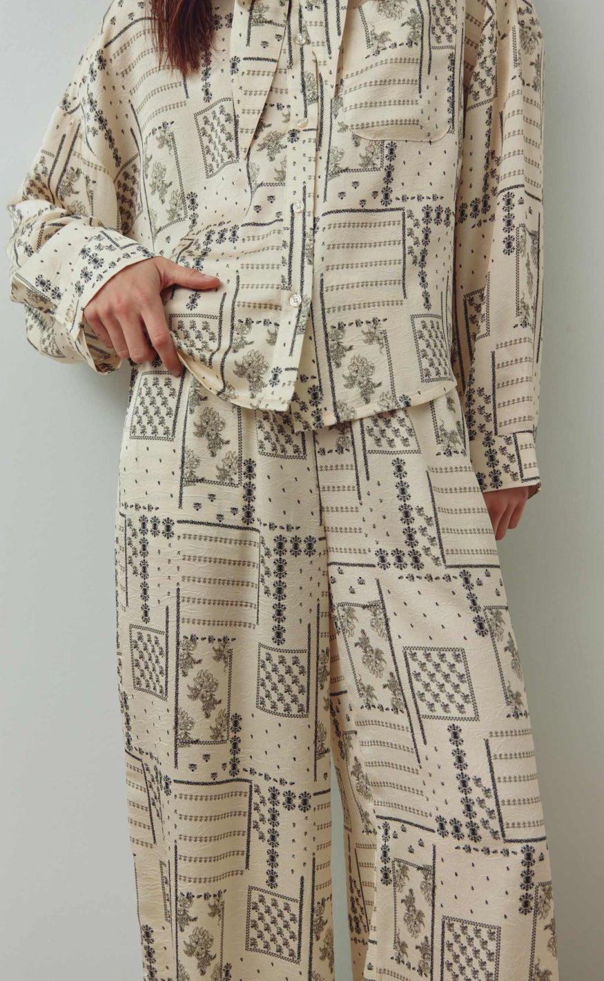 Noella Skjorte - Lirinnah - Dolly Ivory Print
