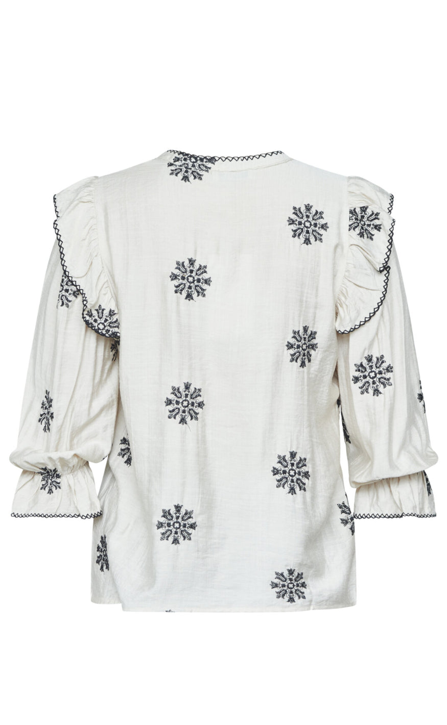 Love & Divine Skjorte - Love1347 - Bamboo/Black Flower