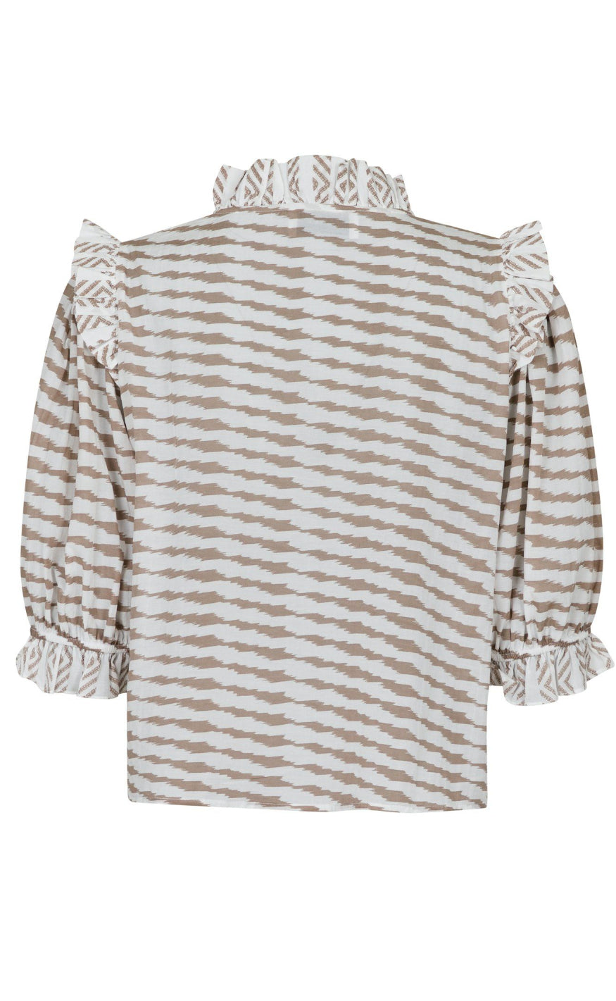Neo Noir Bluse - Chacha Graphic - Sand