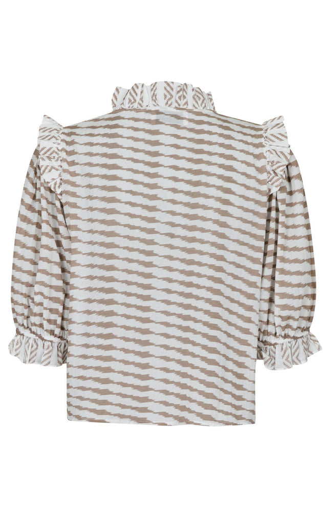 Neo Noir Bluse - Chacha Graphic - Sand