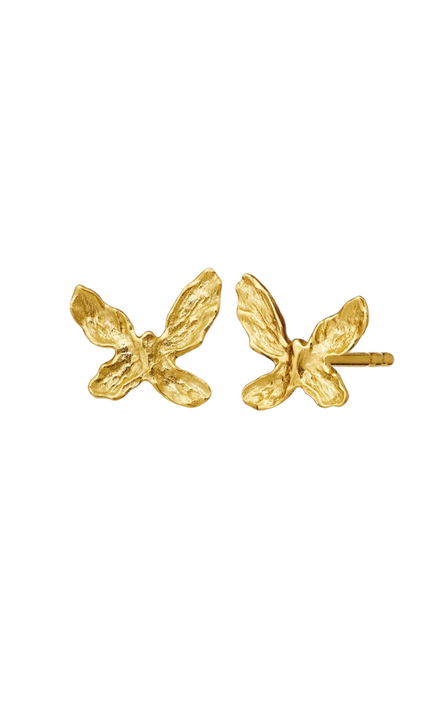 Maanesten Øreringer - Lavender - Gold Colour