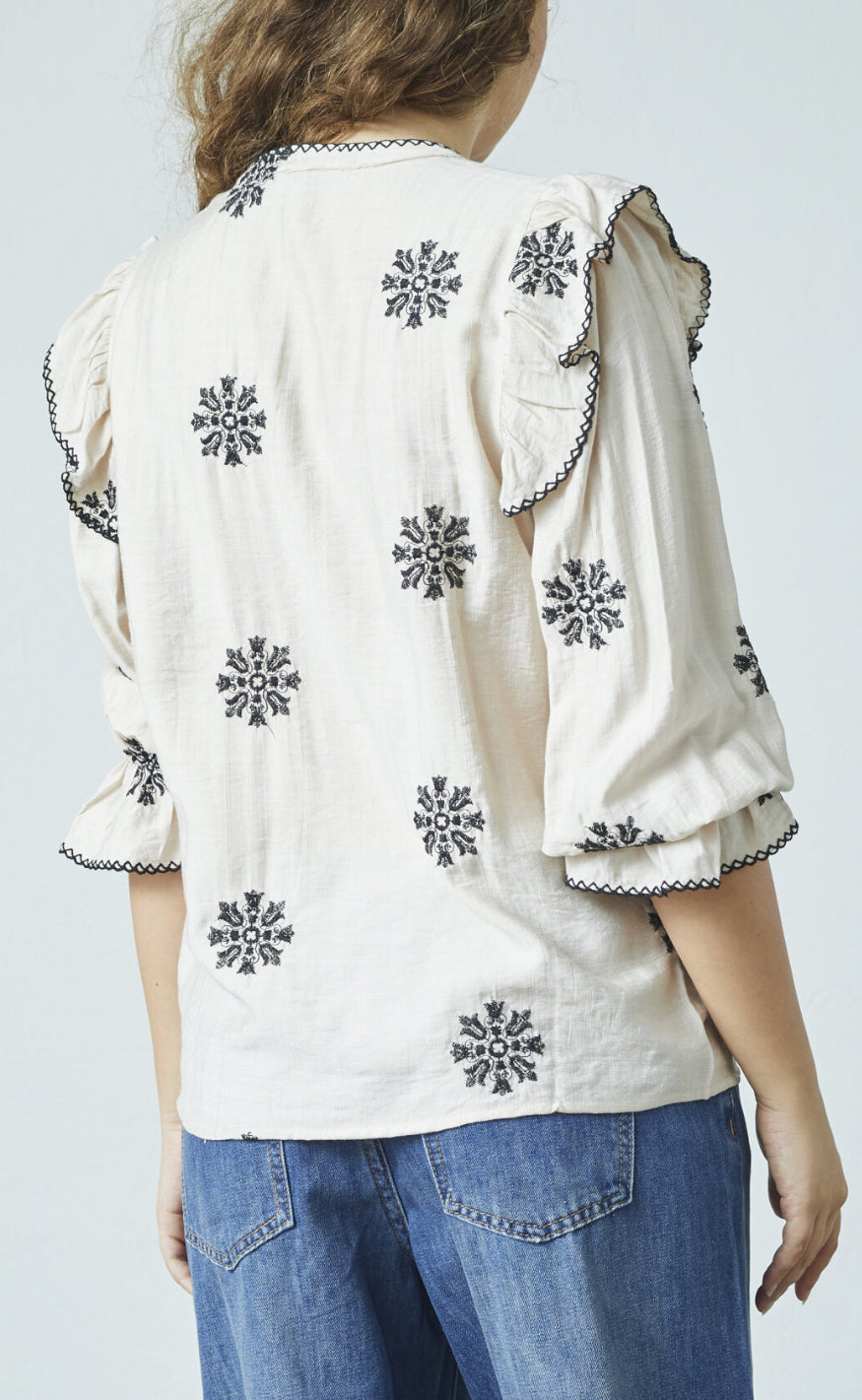 Love & Divine Skjorte - Love1347 - Bamboo/Black Flower