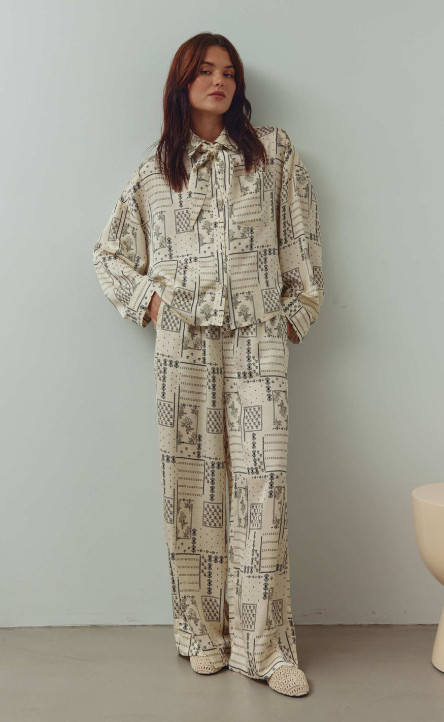 Noella Skjorte - Lirinnah - Dolly Ivory Print