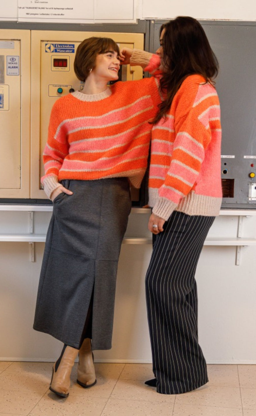 Black Colour Jumper - Emilie - Orange