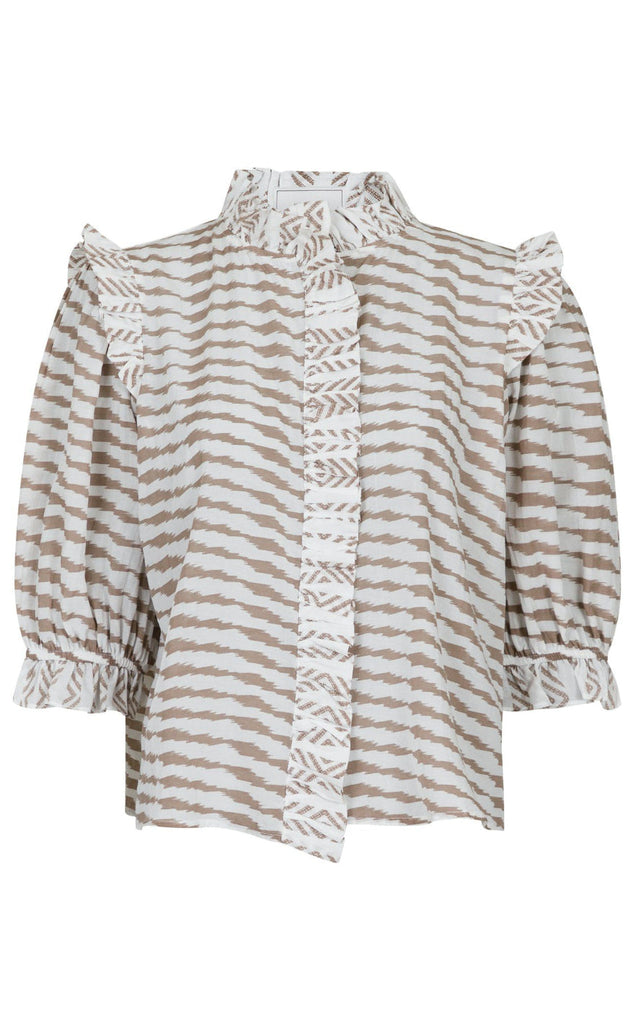 Neo Noir Bluse - Chacha Graphic - Sand