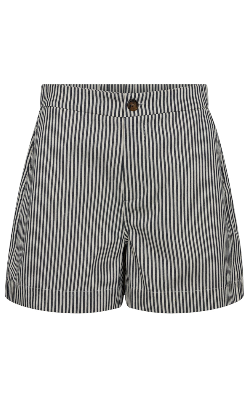 Freequent Shorts - Mella - Medieval Blue W. Off-White