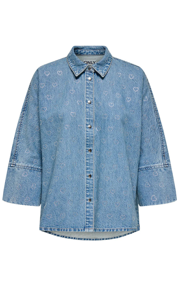 ONLY Skjorte - Grace - Light Blue Denim