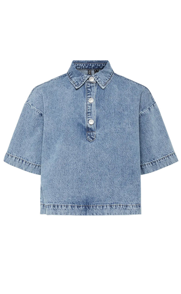 Pieces Skjorte - Kenya - Medium Blue Denim