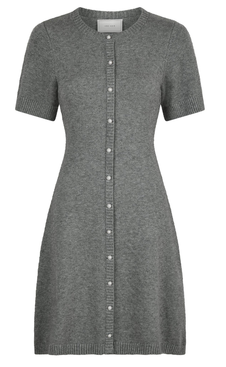 Neo Noir Kjole  - Elise - Dark Grey Melange