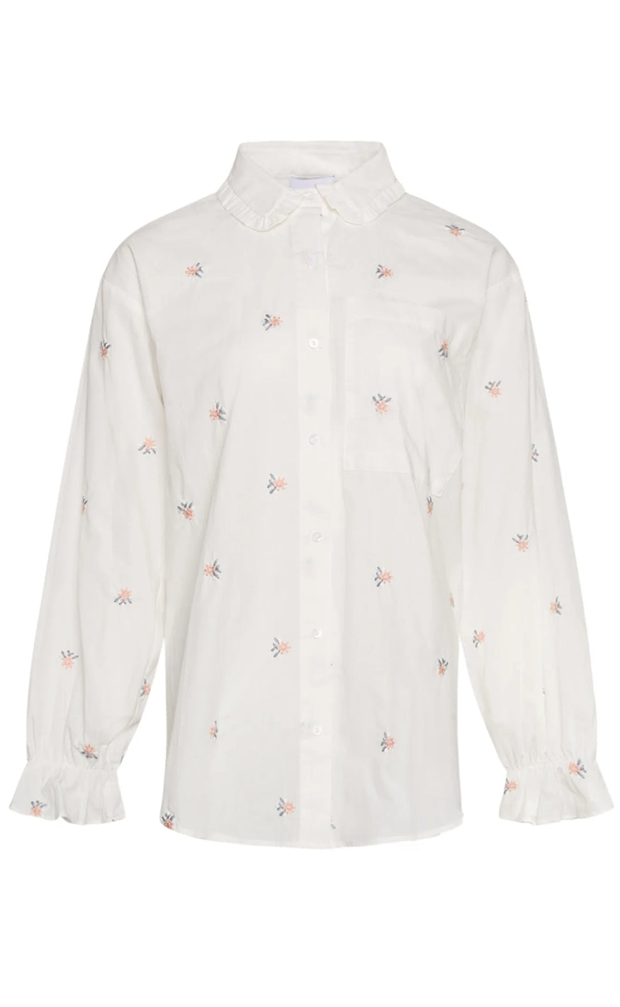 Noella Skjorte - Roberta - White Embroidery