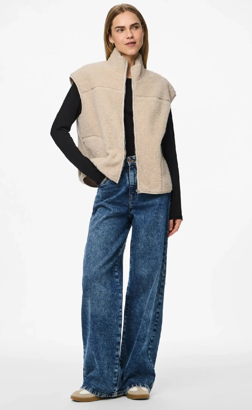 Pieces Vest - Sadia - Silver Gray
