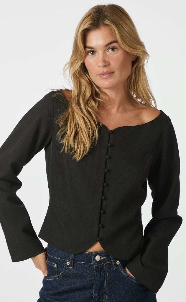Neo Noir Bluse - Salsa Structure - Black