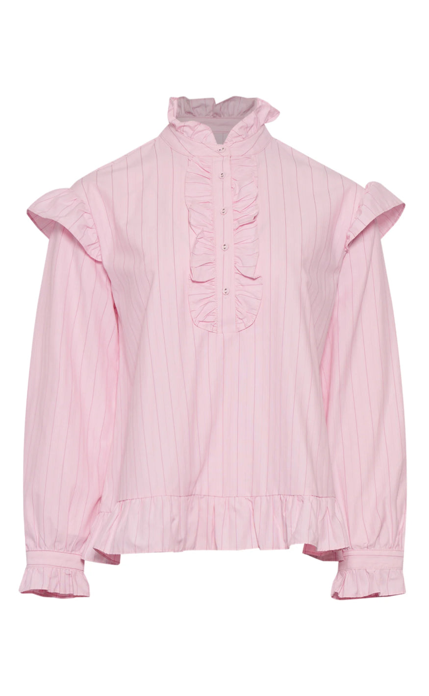 Noella Bluse - Sally - Light Pink Stripe