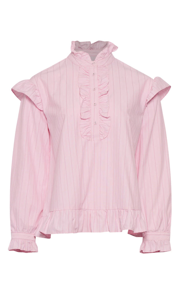 Noella Bluse - Sally - Light Pink Stripe