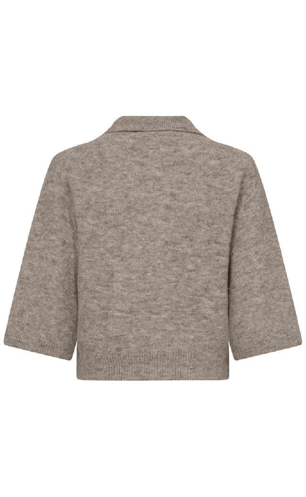 Freequent Cardigan - Sammie - Desert Taupe Melange