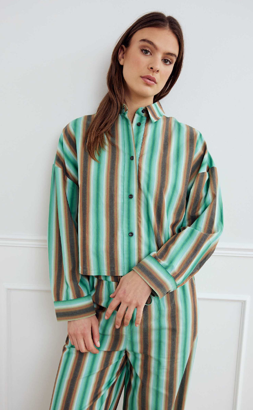 Noella Bukser - Samira - Cosma Green Stripe