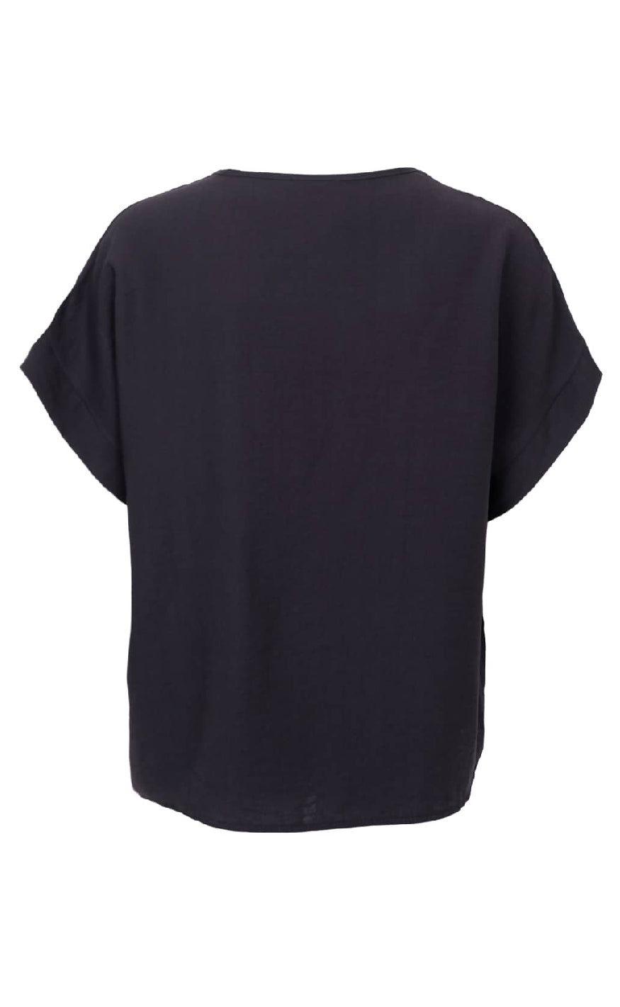 Black Colour Bluse - Samos - Black