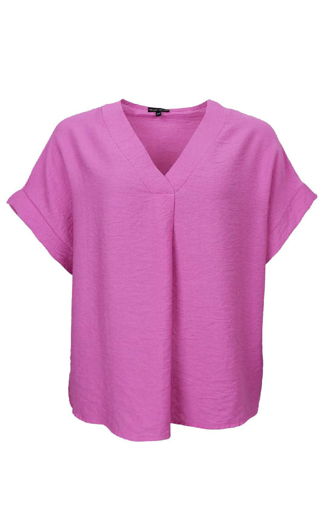 Black Colour Bluse - Samos - Pink