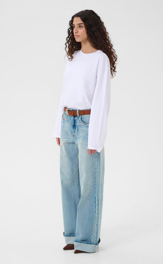 Gestuz Bukser - Sara HW Wide - Washed Blue