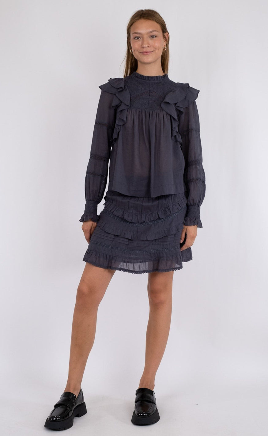 Neo Noir Bluse - Sarna - Dark Grey