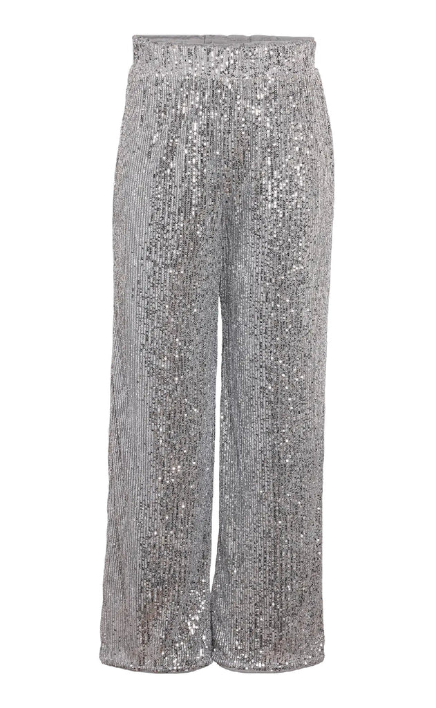 Noisy May Bukser - Scarlet Sequin Wide - Silver